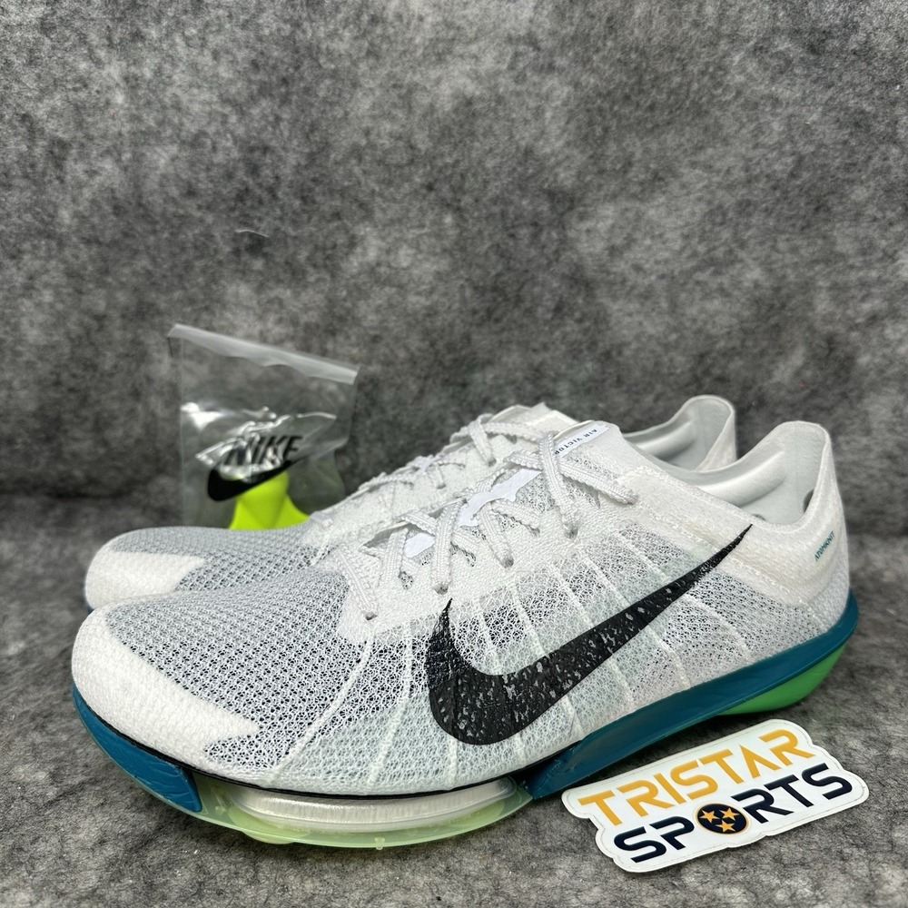 Nike Air Zoom Victory 2 Track Shoes Mens Size 10.5 White Green Spikes FD8411-100